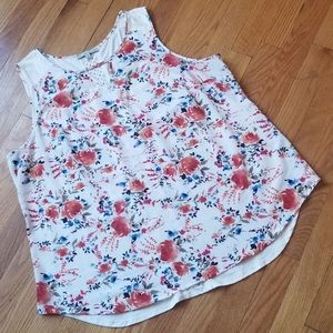 41 Hawthorn Floral Print Crochet Detail Tunic Tank